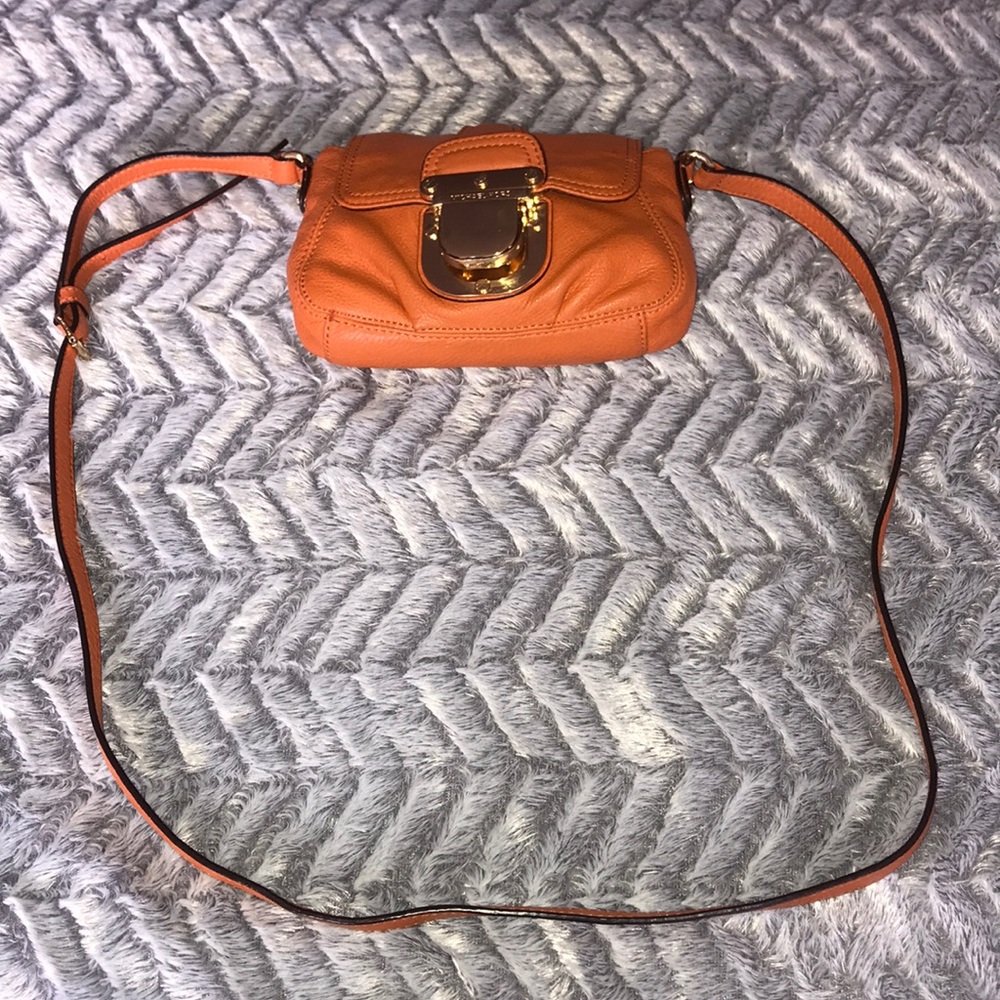 Michael Kors Orange Cross Body Hand Bag